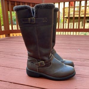 Totes Women's Calf Height Winter Leather Boot Sz 9